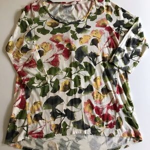 Like New J Jill Tunic Flower Shirt